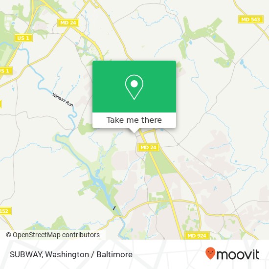 SUBWAY, 2014 S Tollgate Rd map
