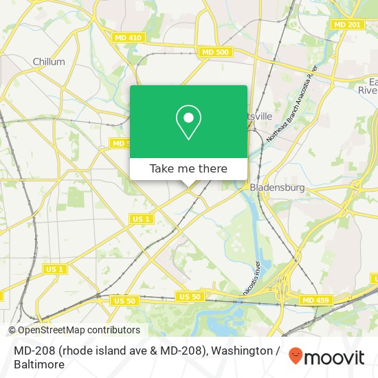 MD-208 (rhode island ave & MD-208), Brentwood, MD 20722 map
