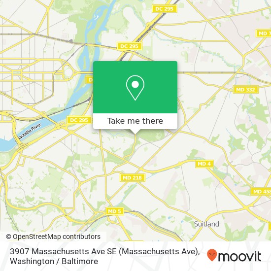 3907 Massachusetts Ave SE (Massachusetts Ave), Washington, DC 20019 map