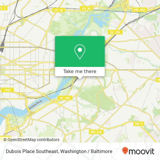 Mapa de Dubois Place Southeast, Dubois Pl SE, Washington, DC 20019, USA