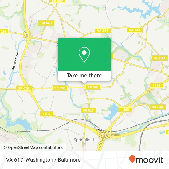 VA-617, Annandale, VA 22003 map