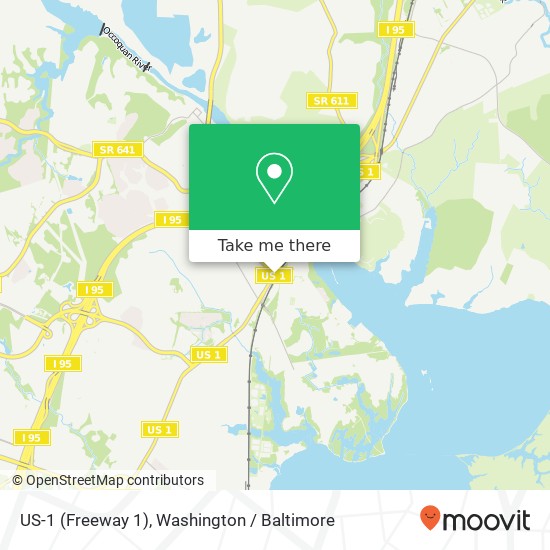 US-1 (Freeway 1), Woodbridge, VA 22191 map