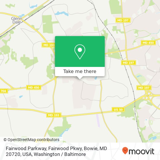 Fairwood Parkway, Fairwood Pkwy, Bowie, MD 20720, USA map