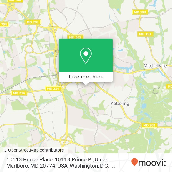 10113 Prince Place, 10113 Prince Pl, Upper Marlboro, MD 20774, USA map