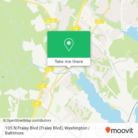 Mapa de 105 N Fraley Blvd (Fraley Blvd), Dumfries, VA 22026