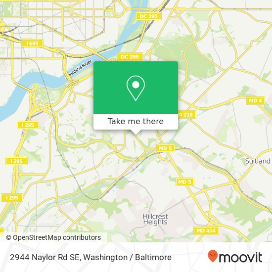 2944 Naylor Rd SE, Washington, DC 20020 map