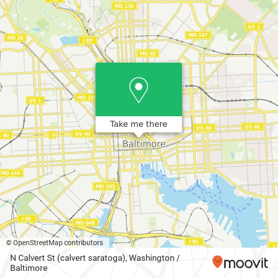 N Calvert St (calvert saratoga), Baltimore, MD 21202 map