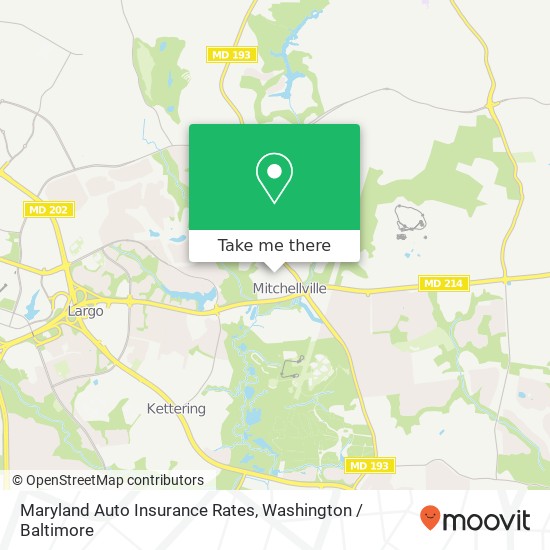 Mapa de Maryland Auto Insurance Rates, 989 Saint Michaels Dr