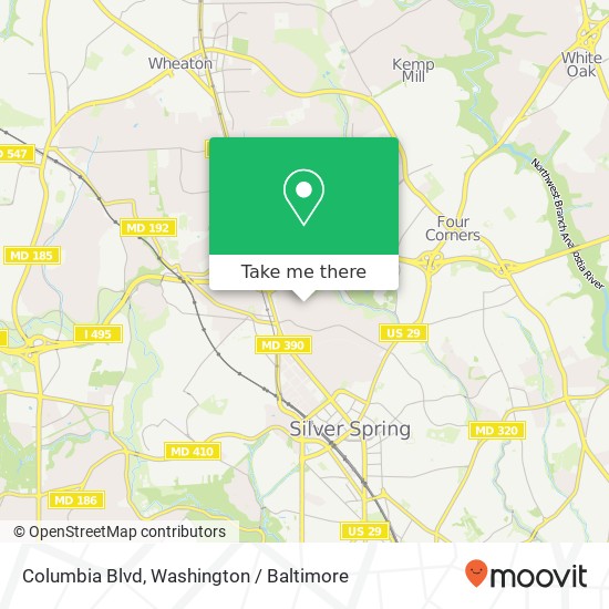 Columbia Blvd, Silver Spring, MD 20910 map