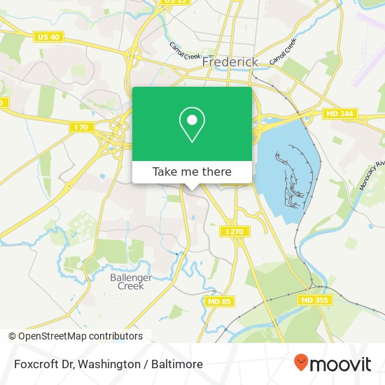 Foxcroft Dr, Frederick, MD 21703 map