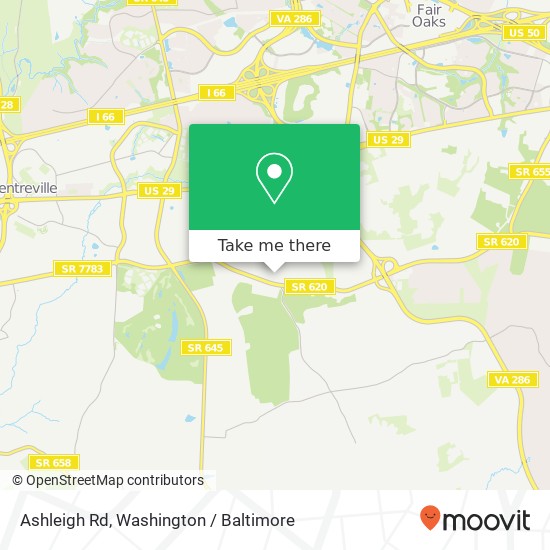 Mapa de Ashleigh Rd, Fairfax, VA 22030