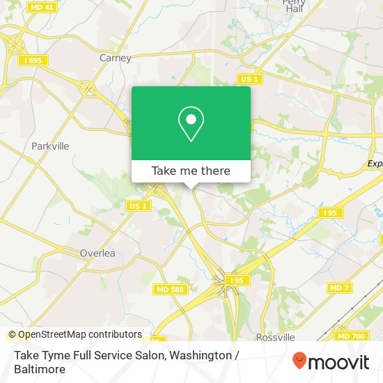 Mapa de Take Tyme Full Service Salon, 7850 Rossville Blvd