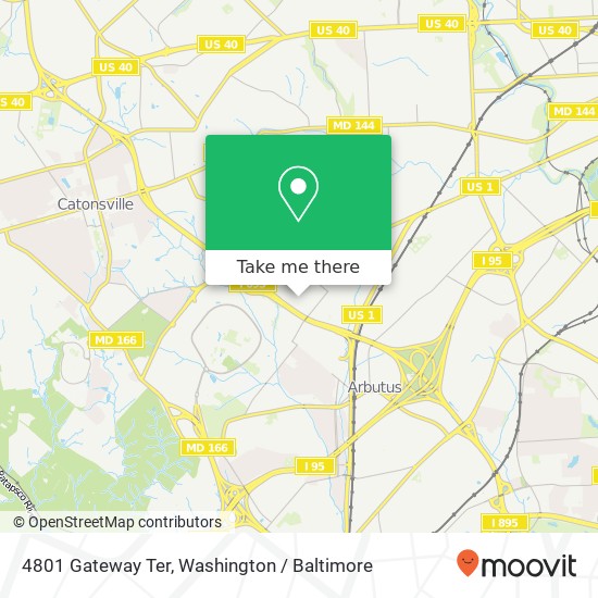 Mapa de 4801 Gateway Ter, Halethorpe, MD 21227
