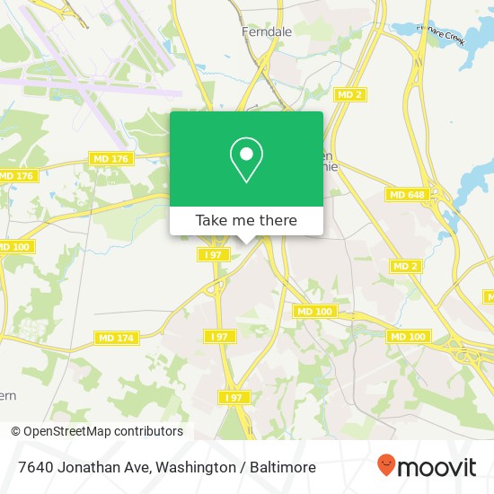 7640 Jonathan Ave, Glen Burnie, MD 21061 map