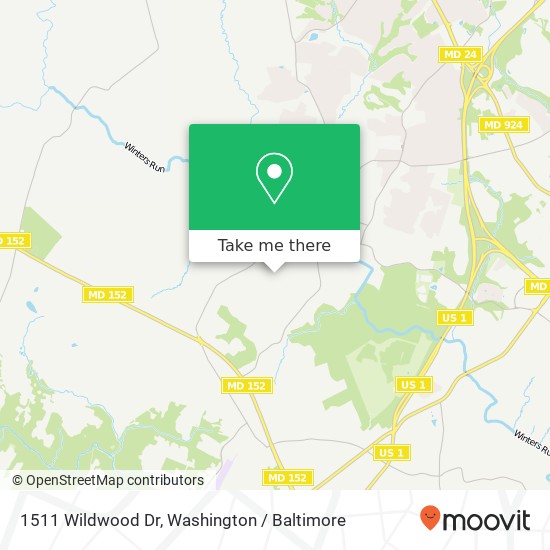 Mapa de 1511 Wildwood Dr, Fallston, MD 21047