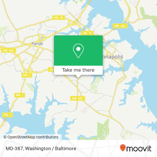 Mapa de MD-387, Annapolis (CPE ST CLAIRE), MD 21401