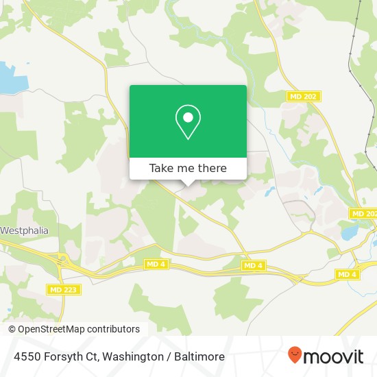 Mapa de 4550 Forsyth Ct, Upper Marlboro, MD 20772