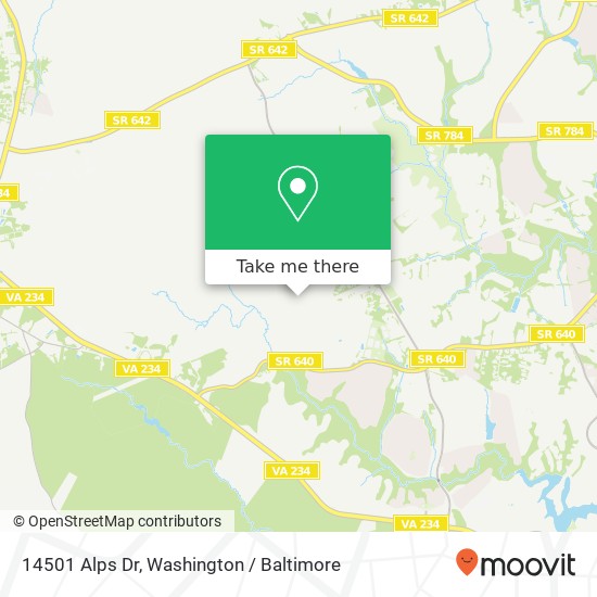 Mapa de 14501 Alps Dr, Woodbridge, VA 22193