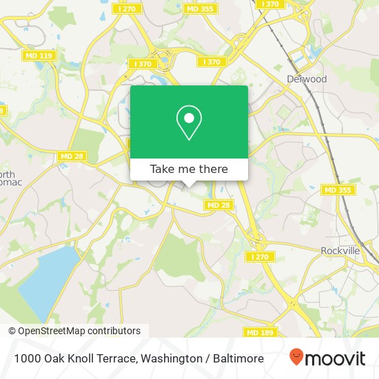 1000 Oak Knoll Terrace, 1000 Oak Knoll Terrace, Rockville, MD 20850, USA map