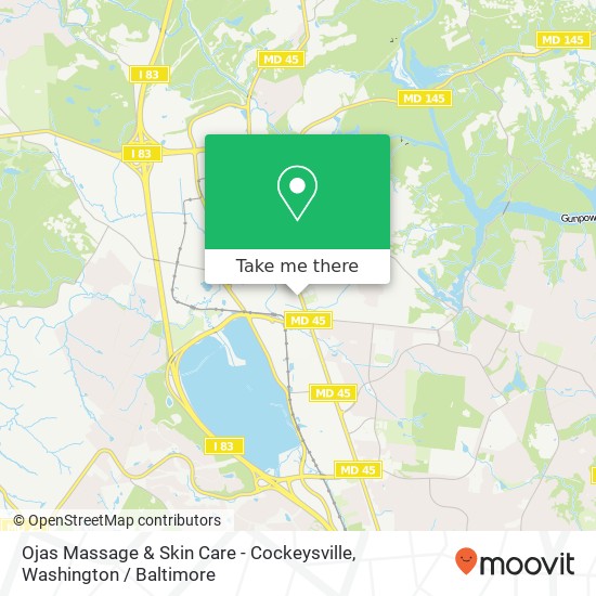 Mapa de Ojas Massage & Skin Care - Cockeysville, 10540 York Rd