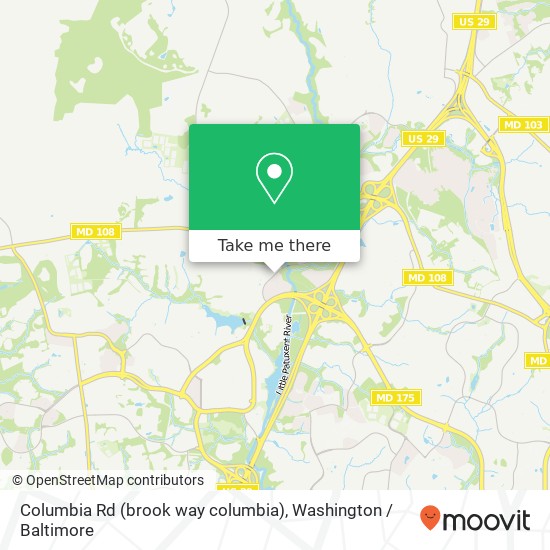 Mapa de Columbia Rd (brook way columbia), Columbia, MD 21044