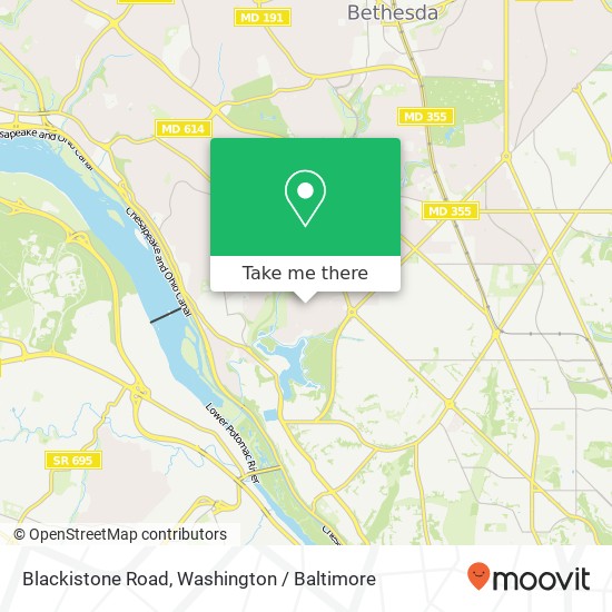 Mapa de Blackistone Road, Blackistone Rd, Bethesda, MD 20816, USA