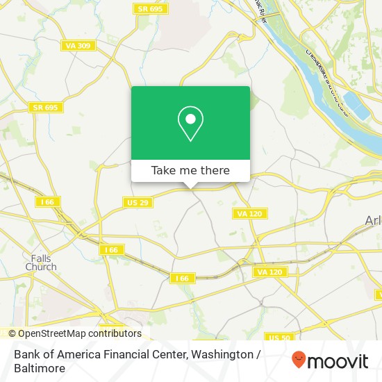 Mapa de Bank of America Financial Center, 5226 Lee Hwy
