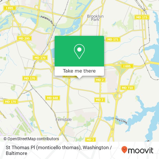 St Thomas Pl (monticello thomas), Glen Burnie, MD 21061 map