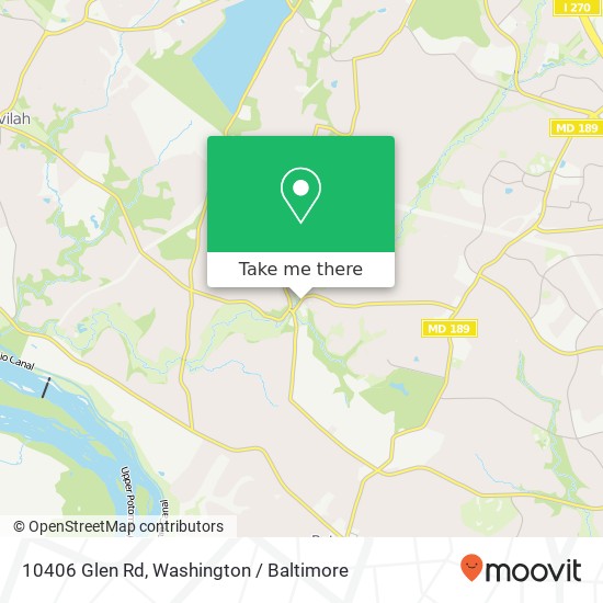 10406 Glen Rd, Potomac, MD 20854 map