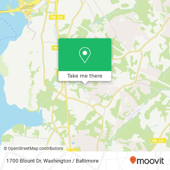 Mapa de 1700 Blount Dr, Fort Washington, MD 20744
