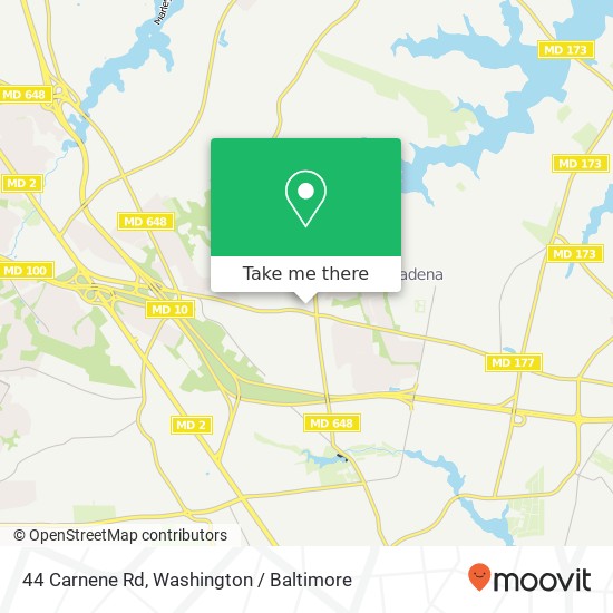 Mapa de 44 Carnene Rd, Pasadena, MD 21122