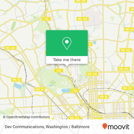 Dev Communications, 3612 Falls Rd map