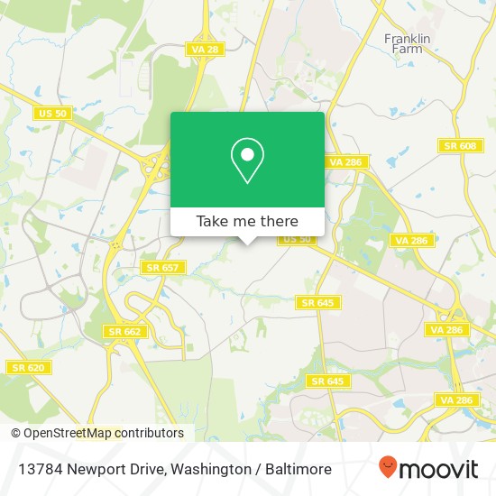 13784 Newport Drive, 13784 Newport Dr, Chantilly, VA 20151, USA map