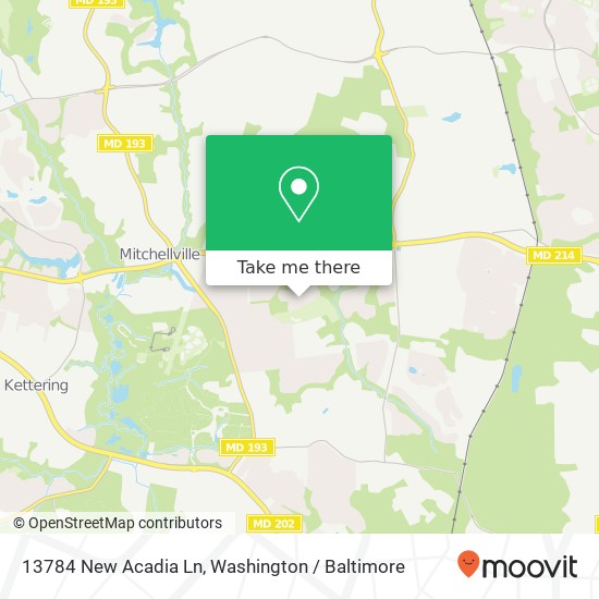 Mapa de 13784 New Acadia Ln, Upper Marlboro, MD 20774