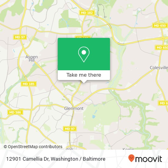 Mapa de 12901 Camellia Dr, Silver Spring, MD 20906