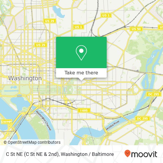 C St NE (C St NE & 2nd), Washington, DC 20002 map