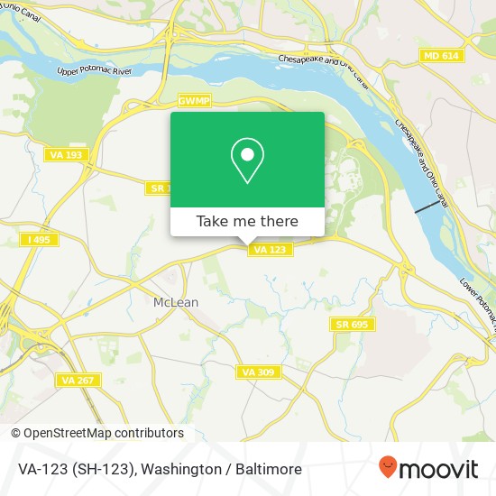 Mapa de VA-123 (SH-123), McLean, VA 22101