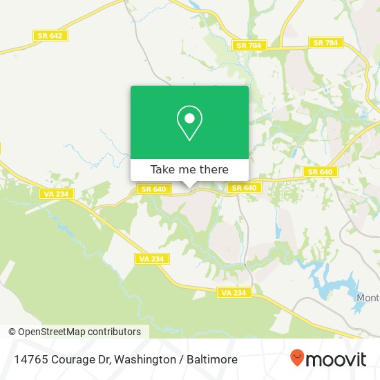 Mapa de 14765 Courage Dr, Woodbridge, VA 22193