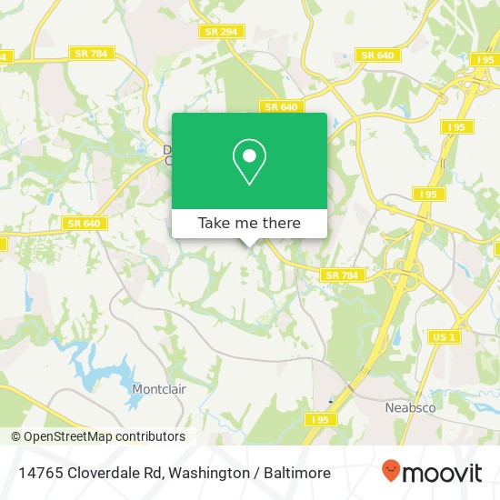 Mapa de 14765 Cloverdale Rd, Woodbridge, VA 22193