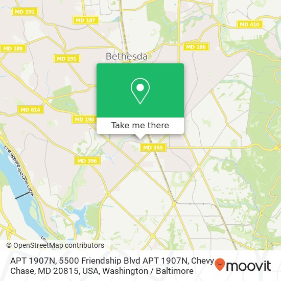 APT 1907N, 5500 Friendship Blvd APT 1907N, Chevy Chase, MD 20815, USA map
