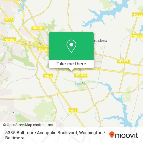 Mapa de 5335 Baltimore Annapolis Boulevard, 5335 Baltimore Annapolis Blvd, Pasadena, MD 21122, USA