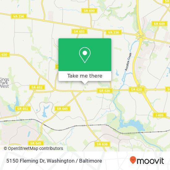 Mapa de 5150 Fleming Dr, Annandale, VA 22003