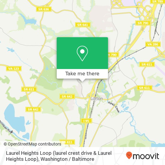 Laurel Heights Loop (laurel crest drive & Laurel Heights Loop), Lorton, VA 22079 map