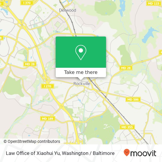 Mapa de Law Office of Xiaohui Yu, 110 N Washington St