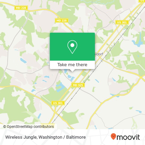 Mapa de Wireless Jungle, Waldorf, MD 20603