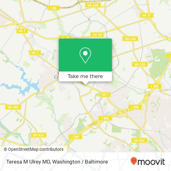 Mapa de Teresa M Ulrey MD, 5201 Leesburg Pike