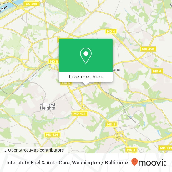 Mapa de Interstate Fuel & Auto Care, 4105 Silver Hill Rd