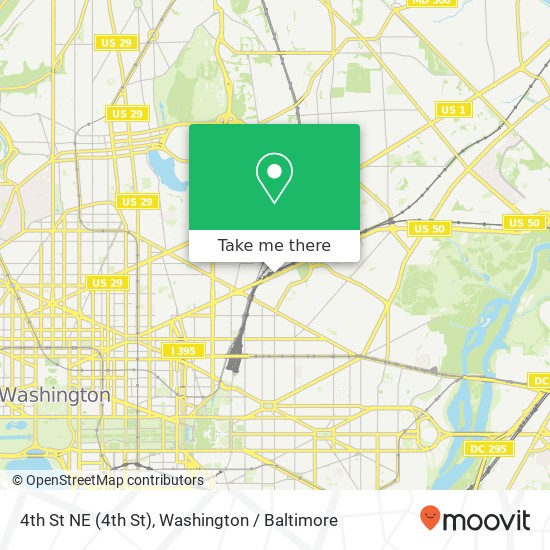 Mapa de 4th St NE (4th St), Washington, DC 20002
