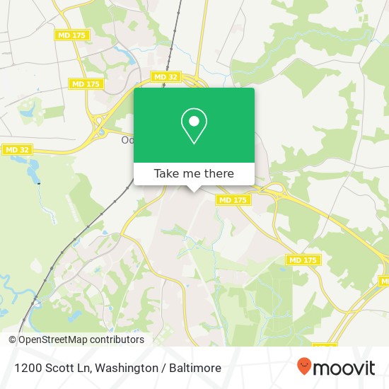Mapa de 1200 Scott Ln, Odenton, MD 21113
