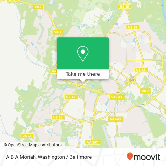 A B A Moriah, 823 S King St map